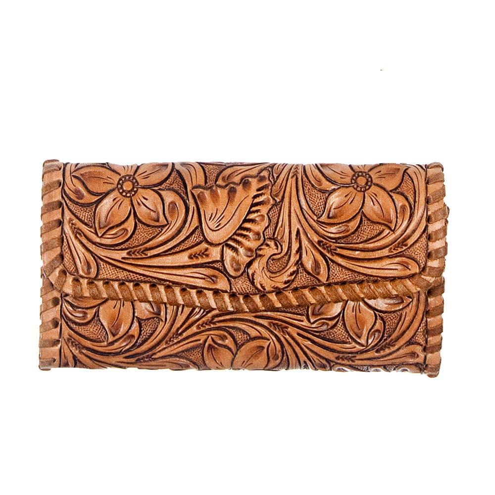 American Darling ADBG514BR Small Crossbody Hand Tooled Genuine Leather Women's Western Handbag Purse - Perfect for Casual Outings, Date Nights & Country-Themed Events