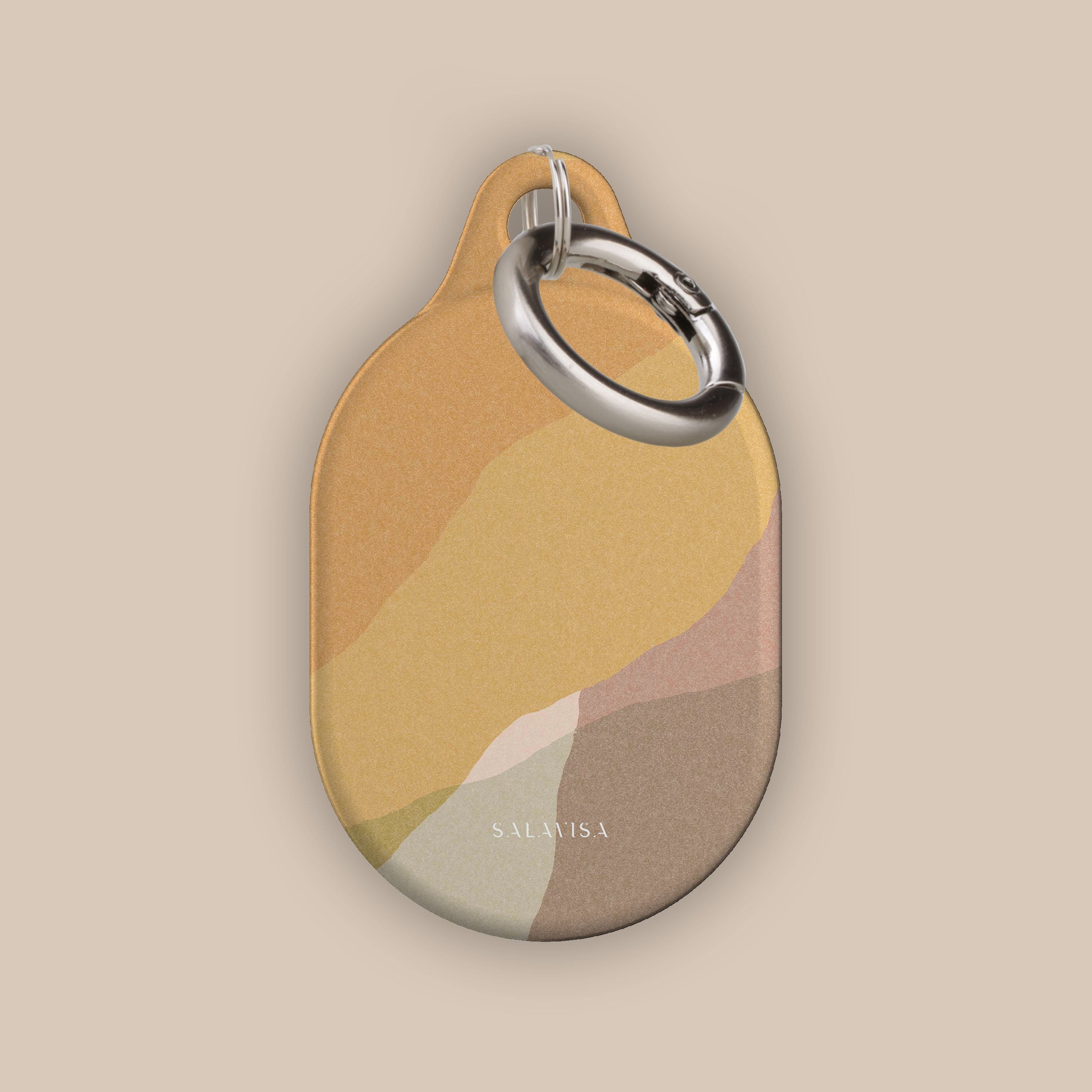 Orange Layers AirTag Holder - Premium Keychain & Luggage Tracker for iPhone | Perfect for Travel, Bags & Personal Items