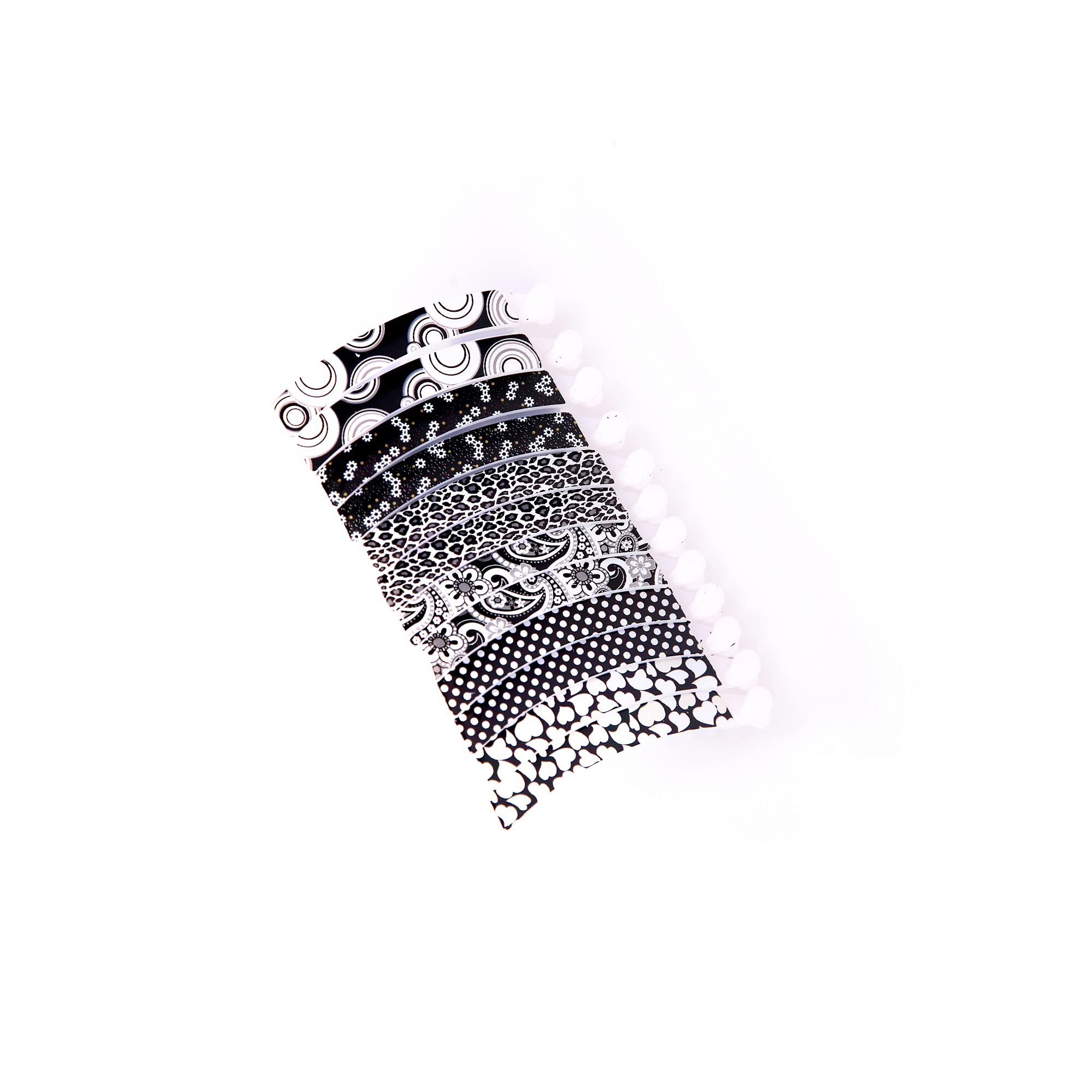 Honbon Plastic Banana Hair Clips for Women & Girls - 12 Pack (Black & White) - Perfect for School, Work, and Everyday Hairstyles