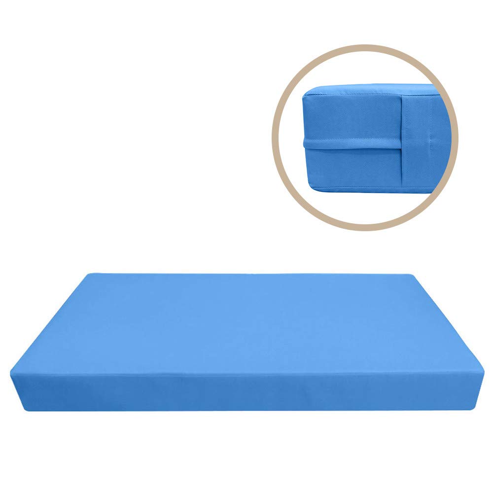 Style1 AD102 Queen Size 5PC Knife Edge Outdoor Daybed Mattress Cushion Set with Bolster Pillows - Perfect for Patio, Poolside & Garden Lounging