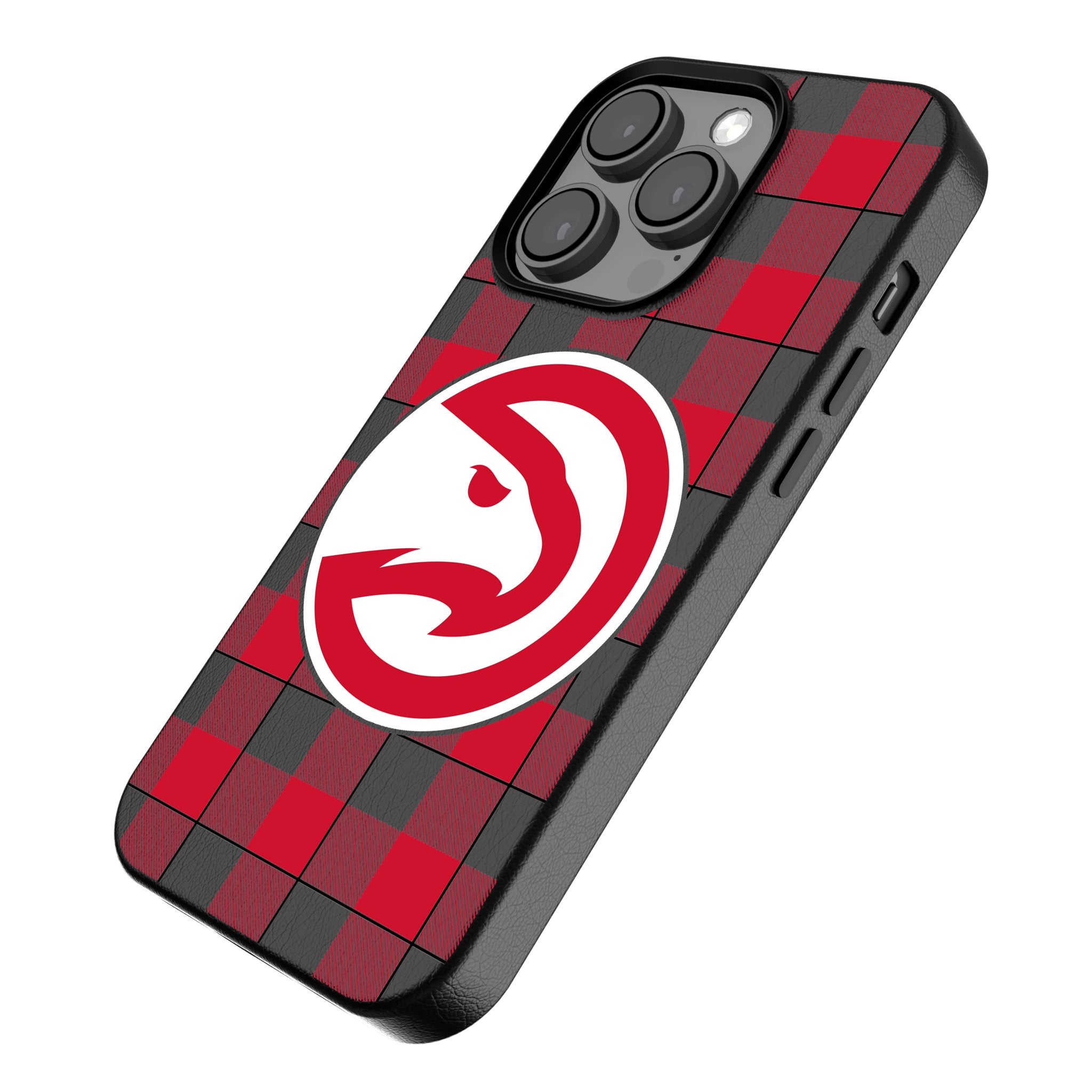 Atlanta Hawks Plaid MagSafe Compatible Phone Case for iPhone 14/13/12 Pro Max - Stylish Protective Cover for Basketball Fans & Daily Use