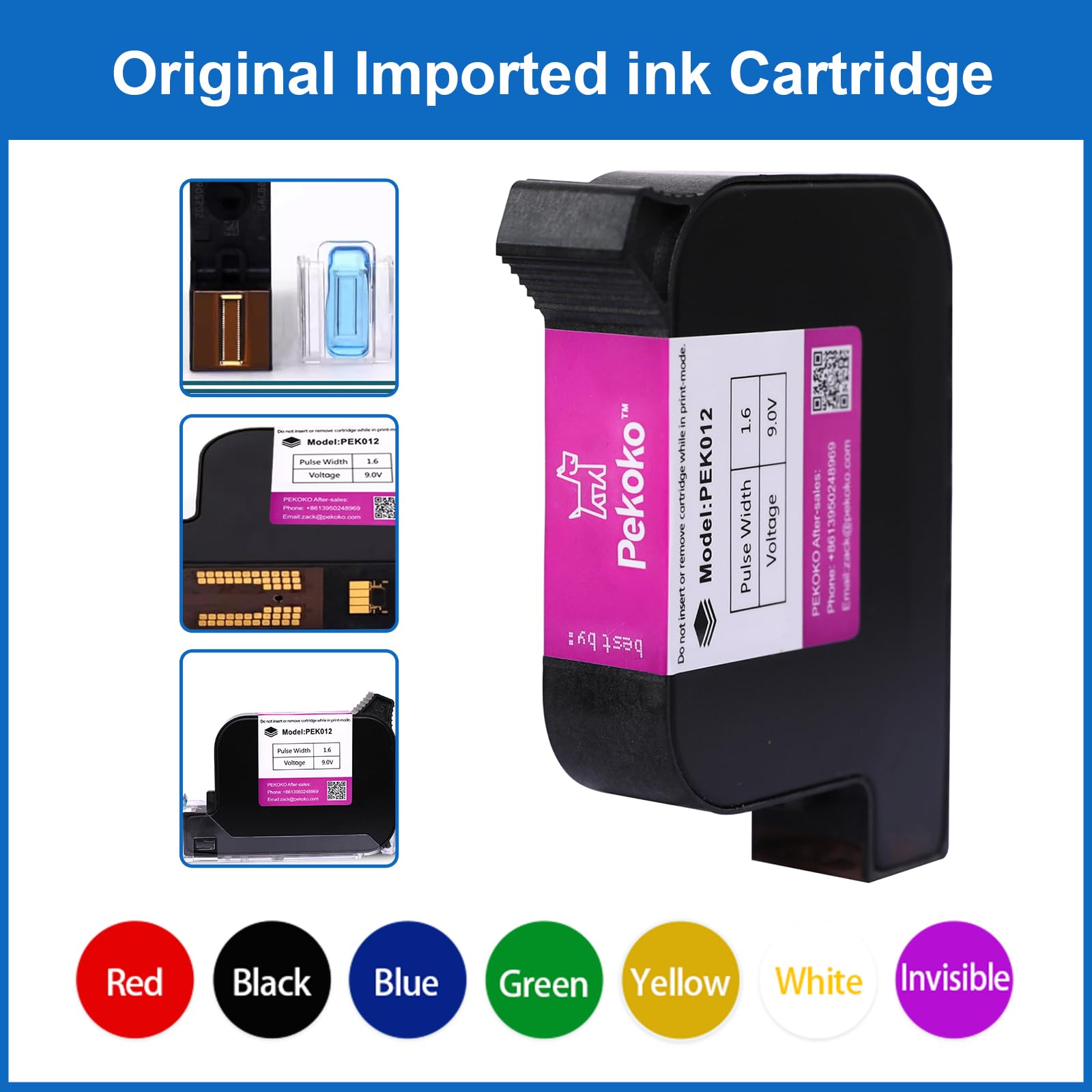PEKOKO LB100 Smart Portable Handheld Inkjet Printer - Date/Batch Coding Machine for Wood, Acrylic, Metal & More | Touch Screen Adhesive Label Printer for Bottles, Cartons, Glass & Plastic | Ideal for Packaging, Inventory & Product Labeling