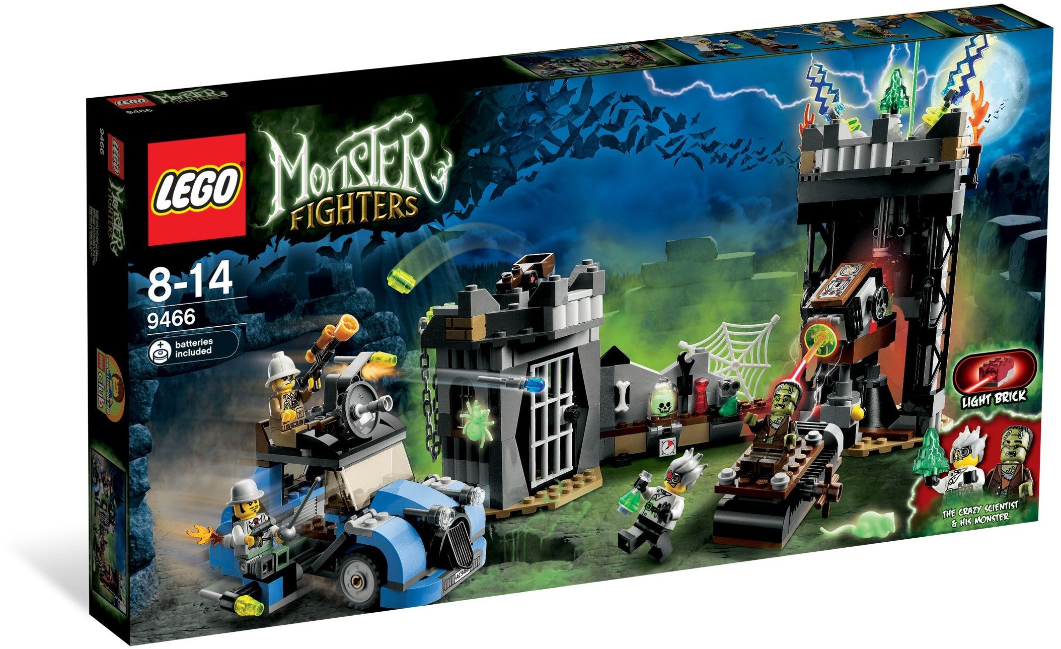 LEGO 9466 The Crazy Scientist & His Monster Building Blocks Set - STEM Educational Toy for Kids, Creative Science Experiment Playset - Perfect for Birthday Gifts & Classroom Learning Activities