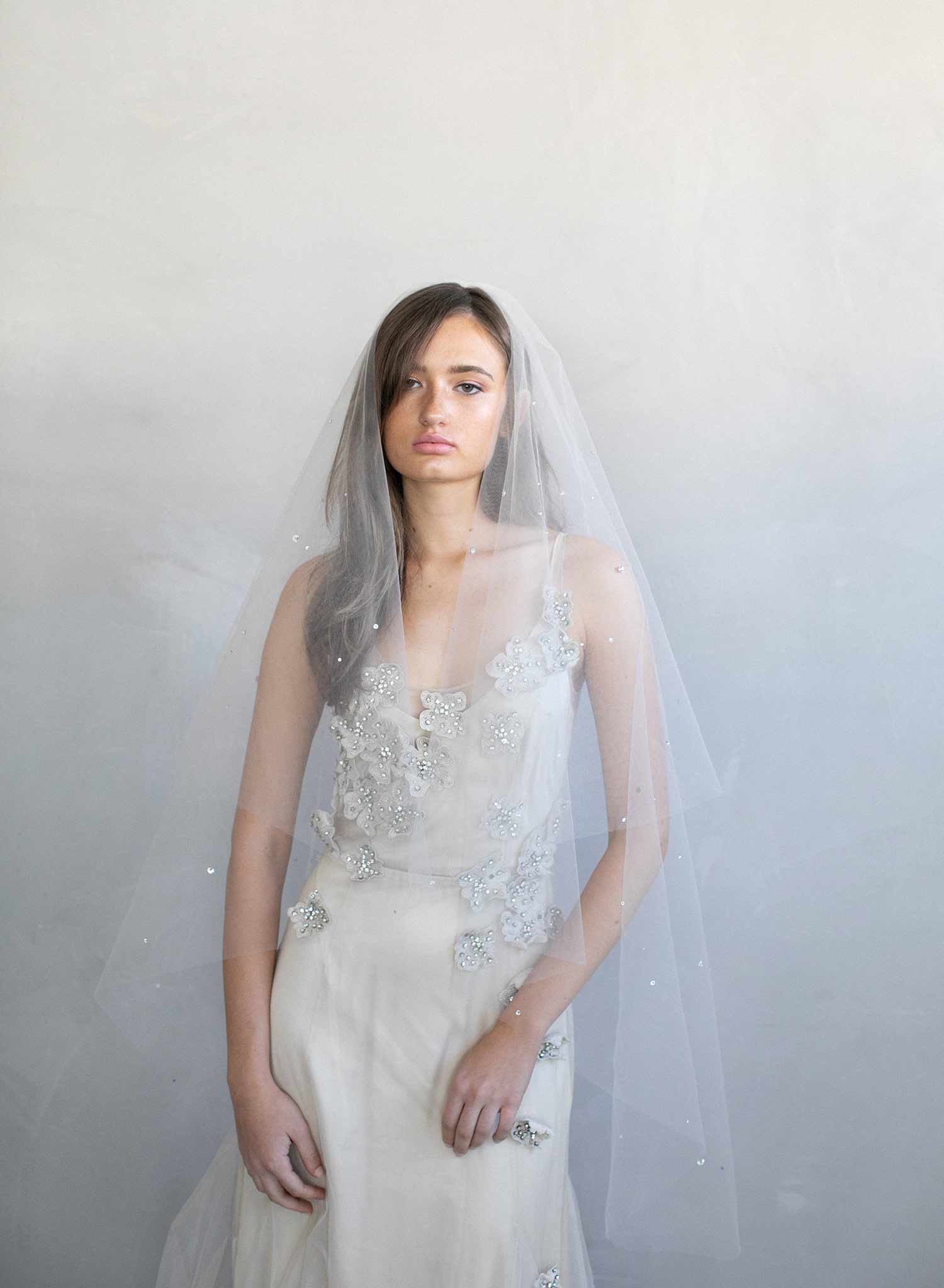 Scattered Stardust Veil - Elegant Bridal Accessory for Weddings & Special Occasions | Style #967