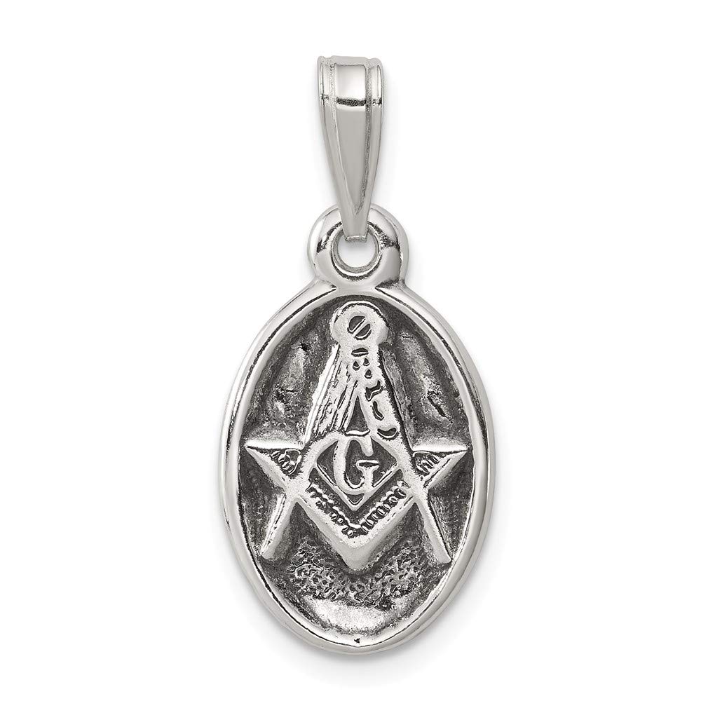 Antiqued Masonic 925 Sterling Silver Charm - Perfect for Jewelry Making, Collectibles & Gifts