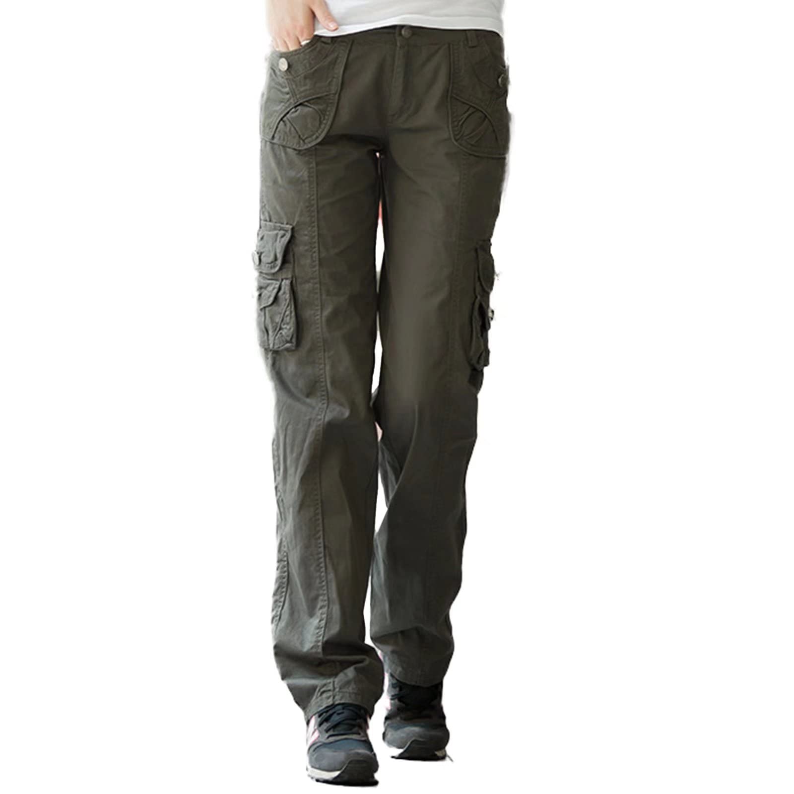 Women's Cargo Work Pants with Multiple Pockets - Tactical Combat Trousers for Outdoor, Hiking & Casual Wear | Durable & Functional