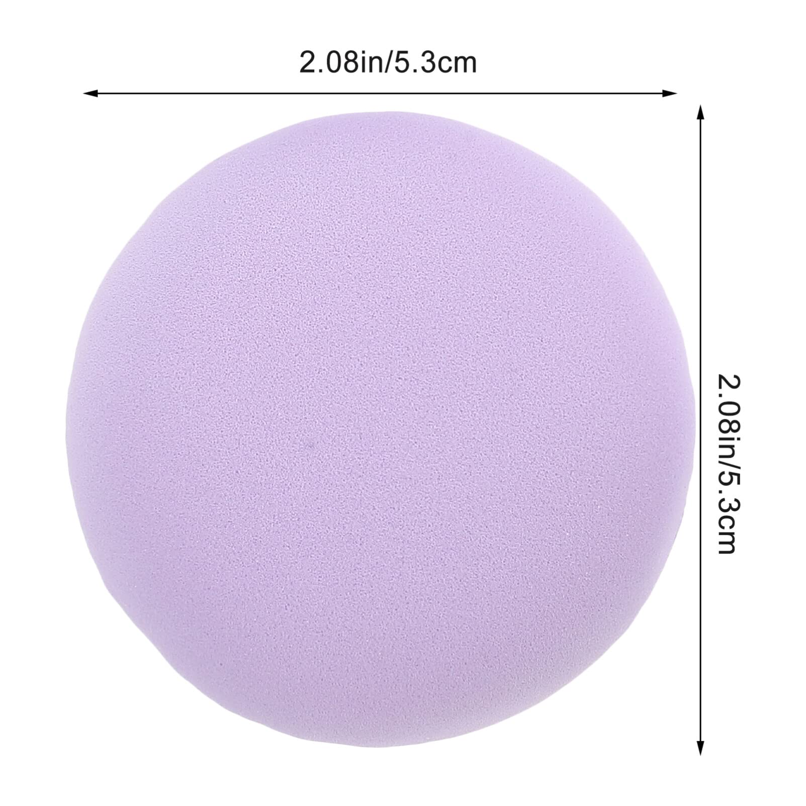 FOMIYES 4-Piece Round Makeup Powder Puffs - Soft Cosmetic Sponge for Wet & Dry Application - Loose Powder Applicator with Cotton Ribbon (Miss Purple) - Perfect for Foundation, Setting Powder & Blush Application