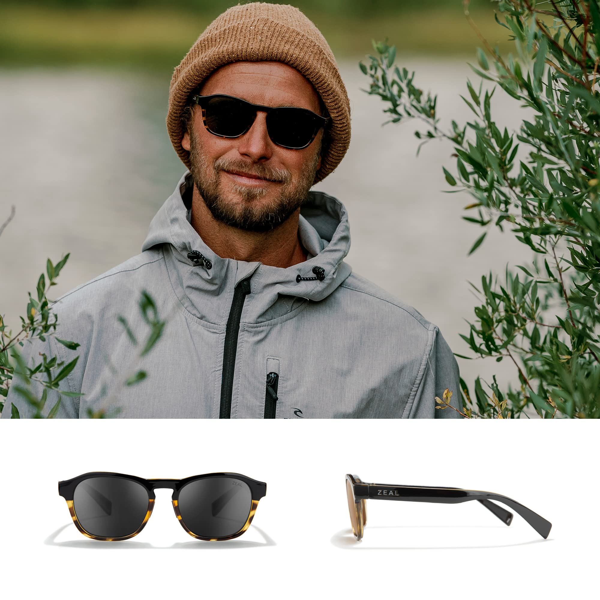 Zeal Optics Dawn Polarized Sunglasses – Eco-Friendly Plant-Based Frames for Men & Women – Perfect for Running, Hiking, and Outdoor Adventures