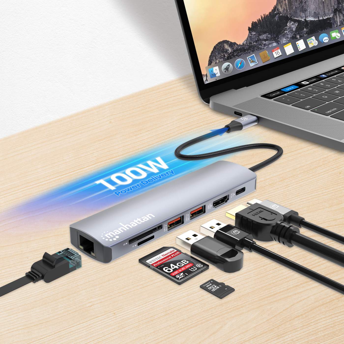 7-in-1 USB C Docking Station with 4K HDMI, PD Charging & Multiport Hub - Perfect for MacBook, Windows Laptops & Home Office Setup