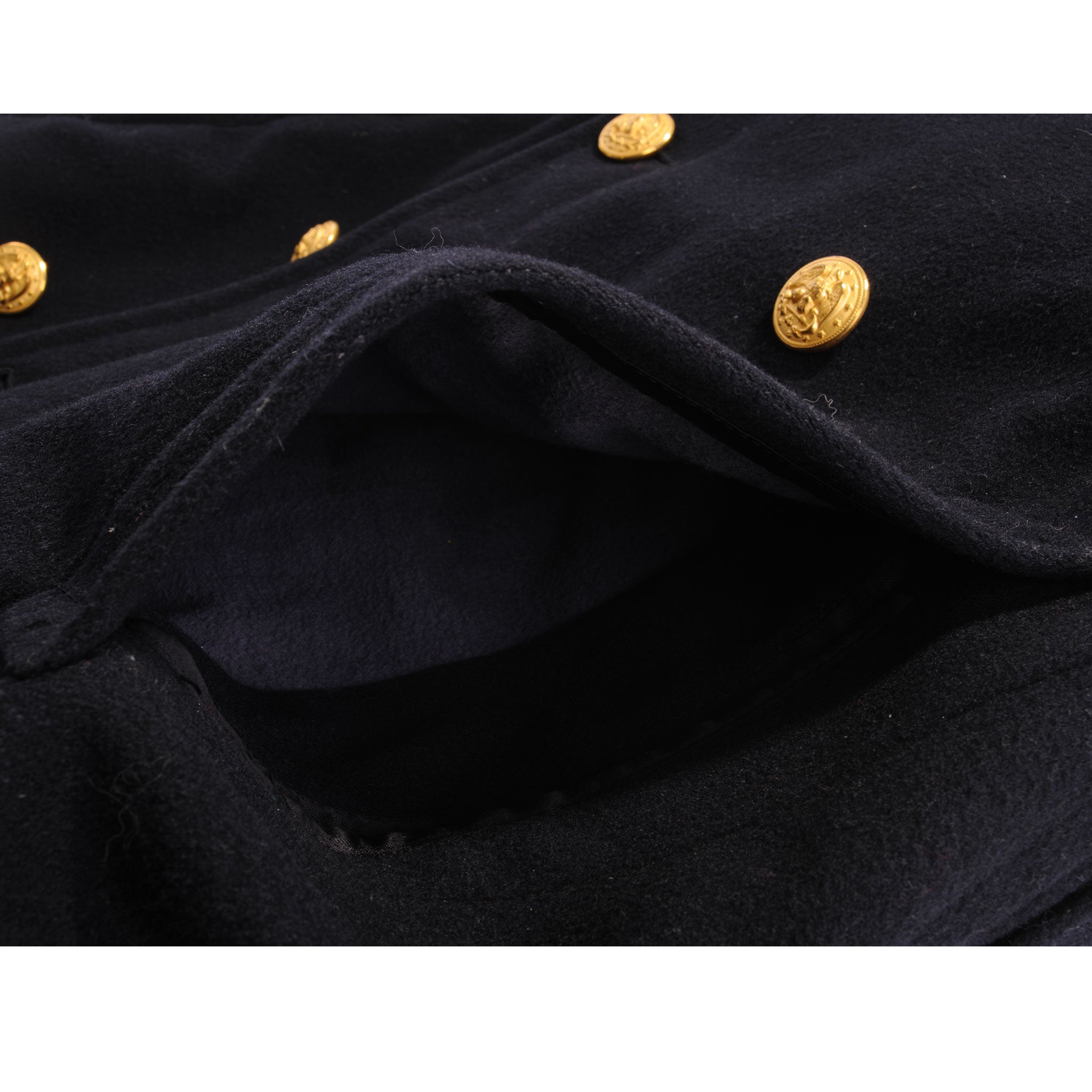 Vintage US Navy Peacoat Bridgecoat - US Naval Academy 1960s Small Long - Classic Military Outerwear for Winter & Formal Events