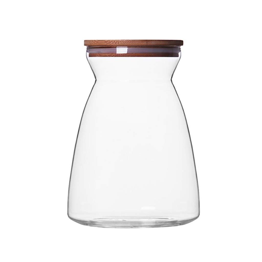 Premium Glass Food Storage Containers with Bamboo Lids - Airtight Kitchen Organizer for Coffee Beans, Tea, Grains & Dry Goods - Transparent Moisture-Proof Jars, Heat Resistant (Multiple Sizes) - Perfect for Pantry, Kitchen Counter & Coffee Station Organization