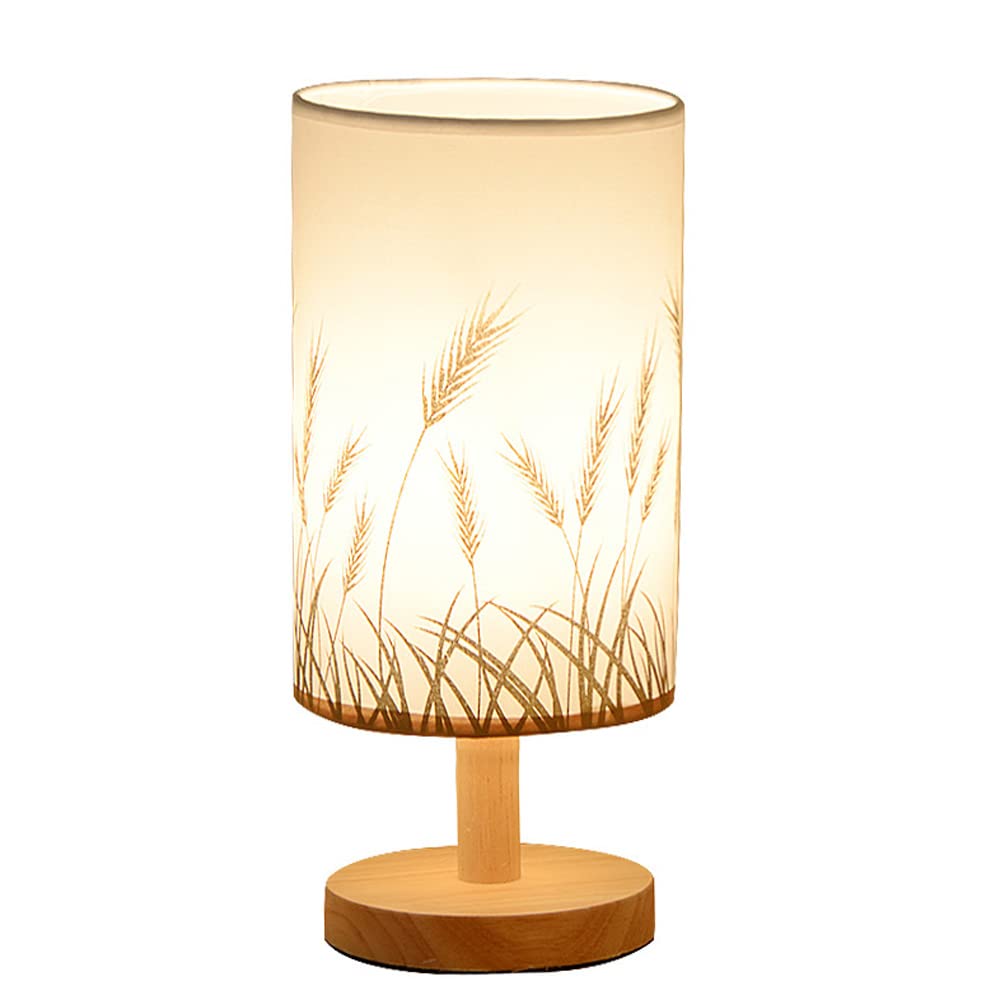 30cm High Table Lamp - Minimalist Japanese-Style Wooden Bedside Lamp for Small Bedroom, Living Room, Desk, Dining Table & Balcony | Decorative Lighting for Cozy Corners & Nighttime Reading