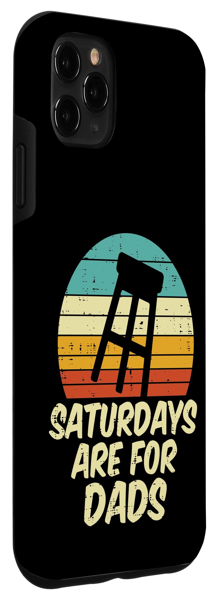 iPhone 11 Pro Max Case - Retro Barstool Design for Dad | Perfect Father's Day Gift for Daddy & Papa | Durable Protective Phone Cover for Work, Golf & Weekend Outings