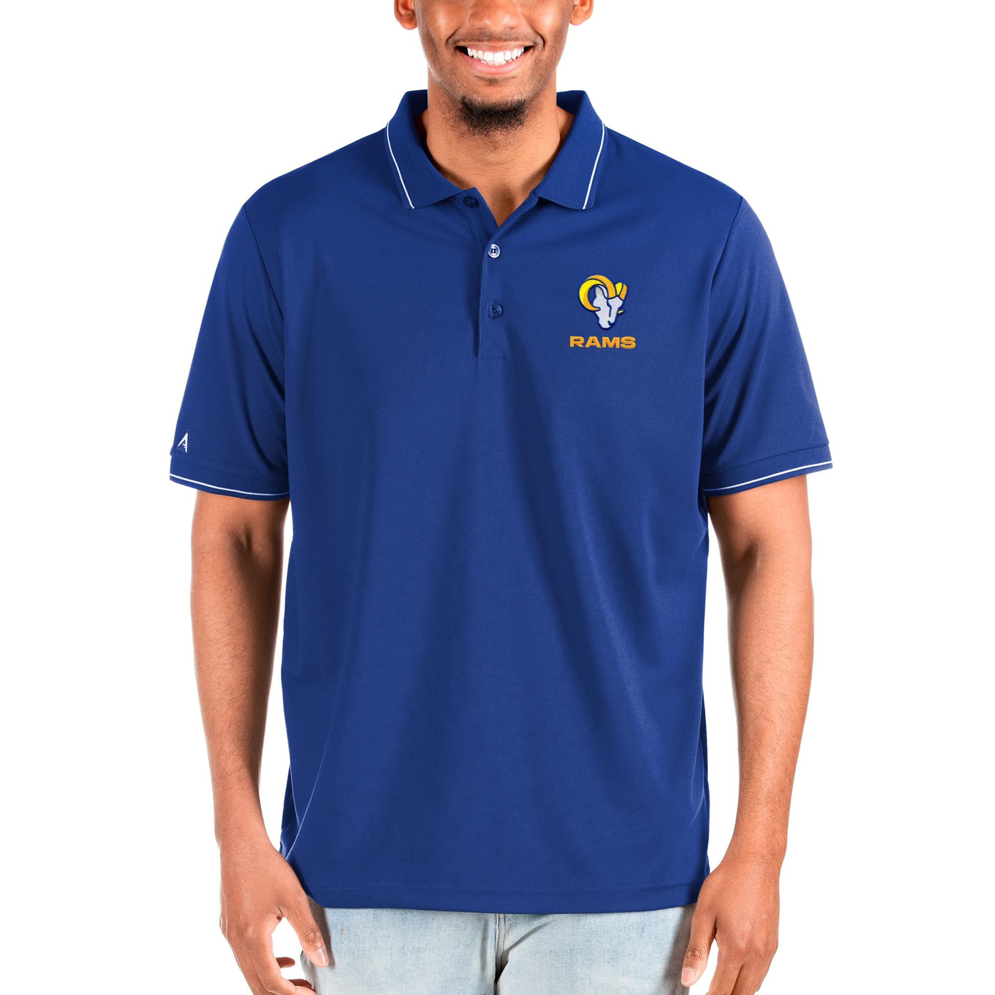 Antigua Men's NFL Big & Tall Affluent Polo Shirt - Official Licensed Football Jersey for Plus Size Fans - Perfect for Game Day, Tailgating & Sports Events