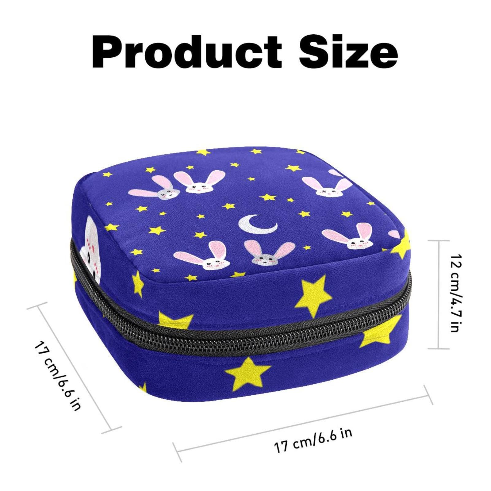 Organic Cotton Menstrual Pouch for Pads & Cups - Cute Animal Print Travel Organizer for Women & Girls - Perfect for School, Gym, and On-the-Go Period Care