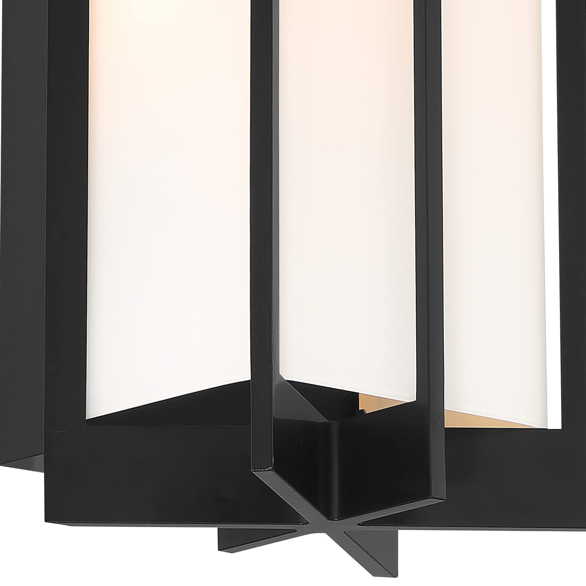 Designers Fountain EADS 1-Light Integrated LED Outdoor Wall Lantern Sconce - Matte Black (D248L-7OW-MB) - Weatherproof Exterior Lighting for Porch, Patio, Garden & Entryway