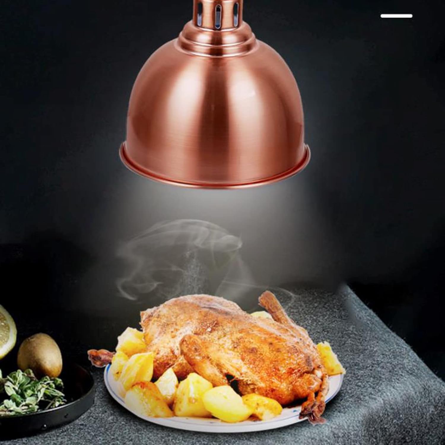 Commercial Food Heat Lamp - Retractable Hanging Food Warmer for Catering, Restaurants & Buffets | 150W Heating Lamp for Keeping Meals Warm at Events, Parties & Food Service Counters