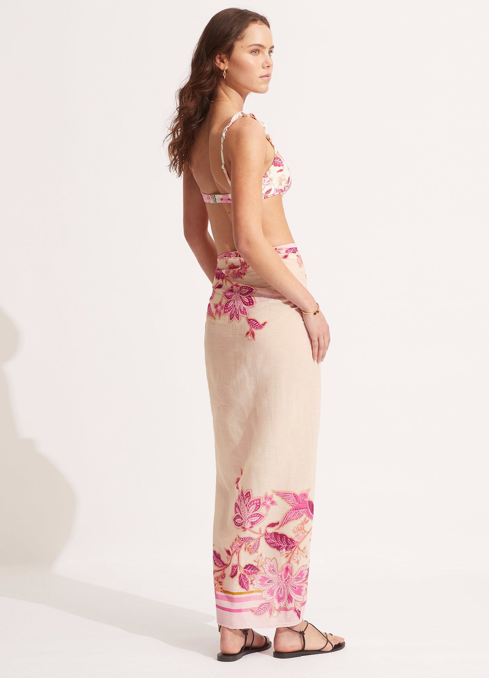 Silk Road Sarong - Parfait Pink - Lightweight Beach Wrap, Summer Cover Up, Boho Fashion Accessory for Women - Perfect for Beach Vacations, Poolside Lounging, and Tropical Getaways