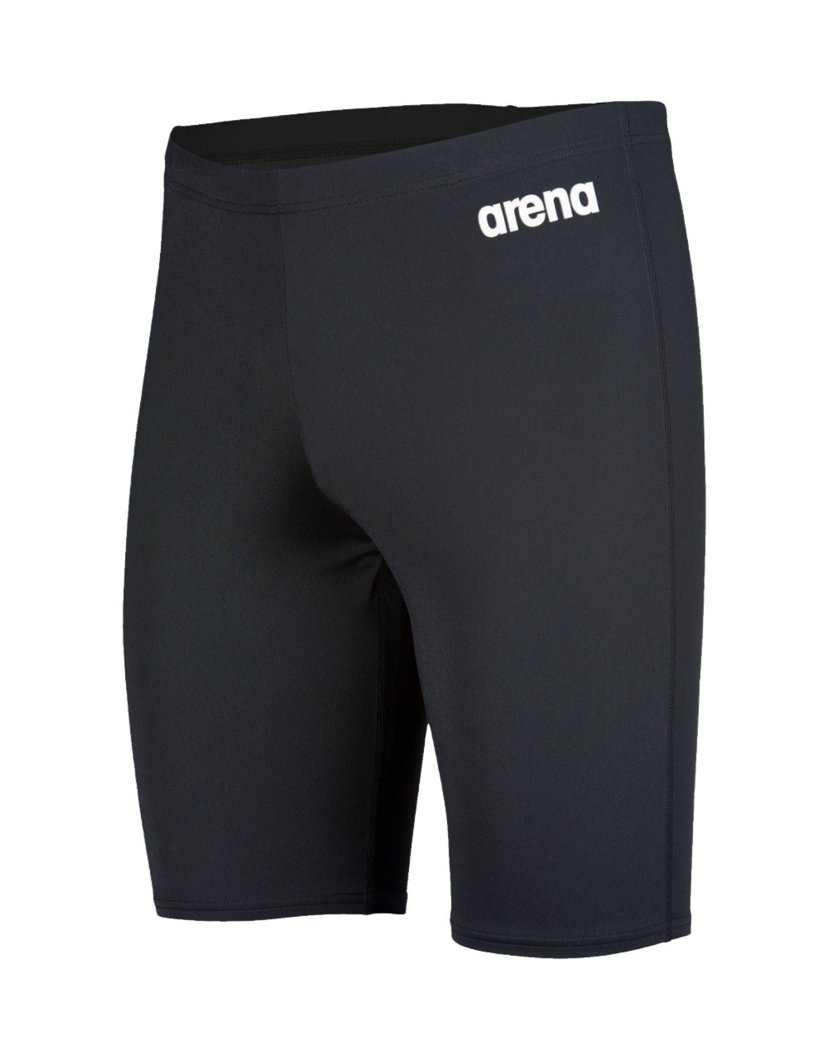 Team Solid Swim Jammer for Men - High Performance Competition Swimwear in Black/White - Perfect for Lap Swimming, Training & Water Sports