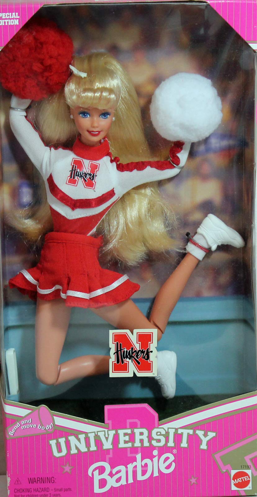 Barbie Nebraska Cornhuskers University Cheerleader Doll - Officially Licensed NCAA Collectible for Fans & Kids - Perfect for Game Day, Birthday Gifts & College Decor