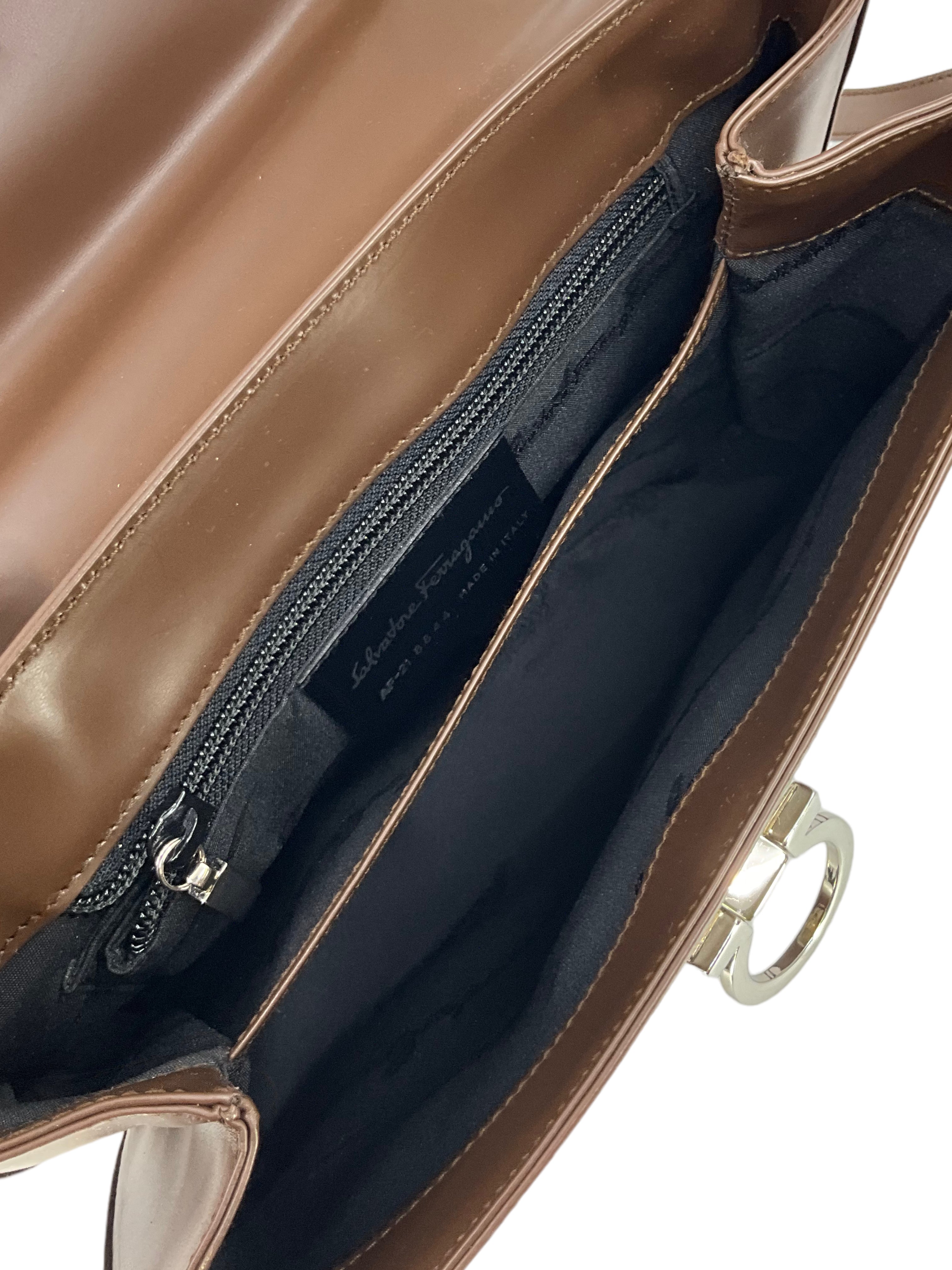 Salvatore Ferragamo Lady Gancini Kelly Bag - Luxury Leather Shoulder Handbag for Women | Perfect for Work, Evening Events & Travel Accessories