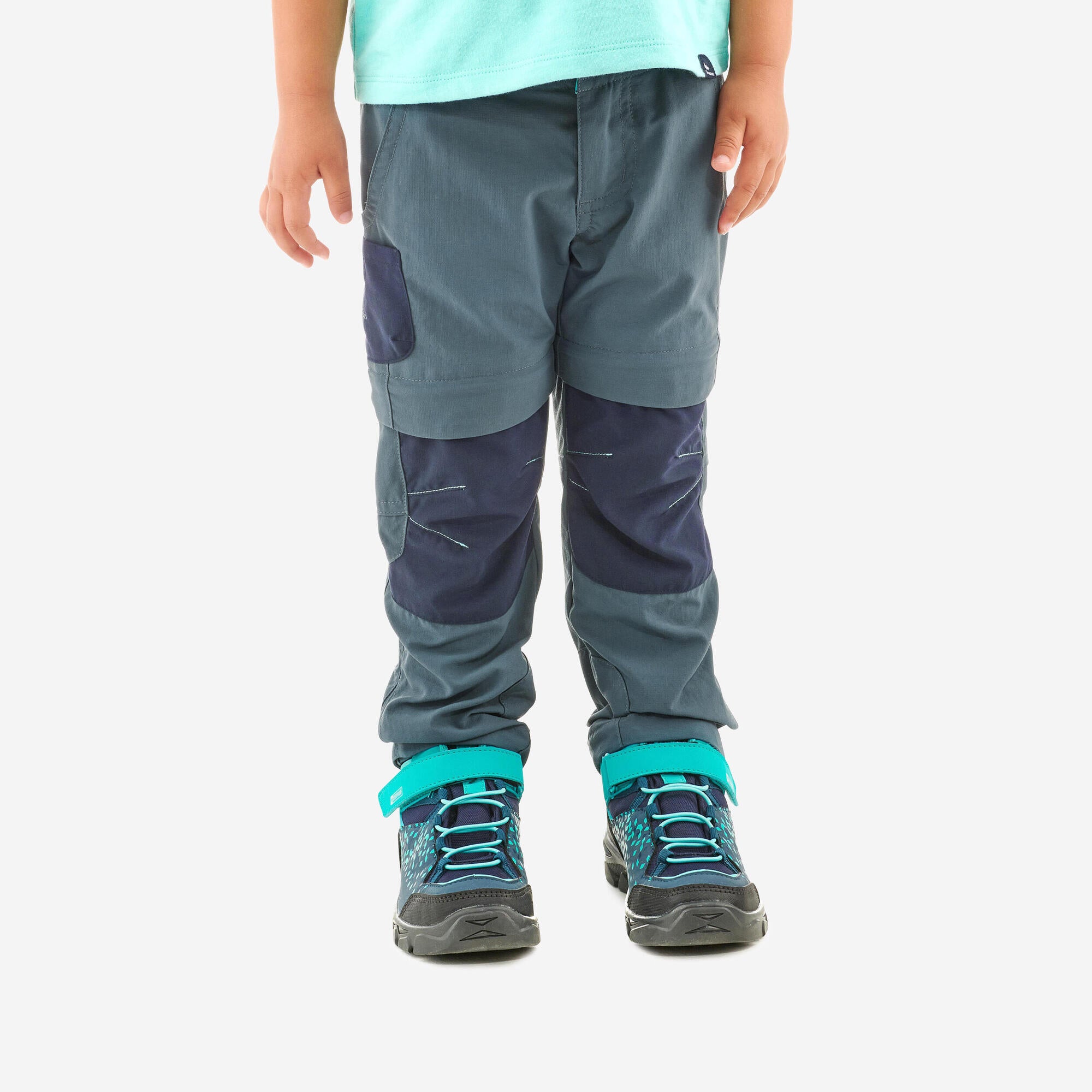 Quechua MH500 Kids' Convertible Hiking Pants - Waterproof & Lightweight Outdoor Pants for Boys & Girls Ages 2-6 - Perfect for Camping, Hiking & Outdoor Adventures