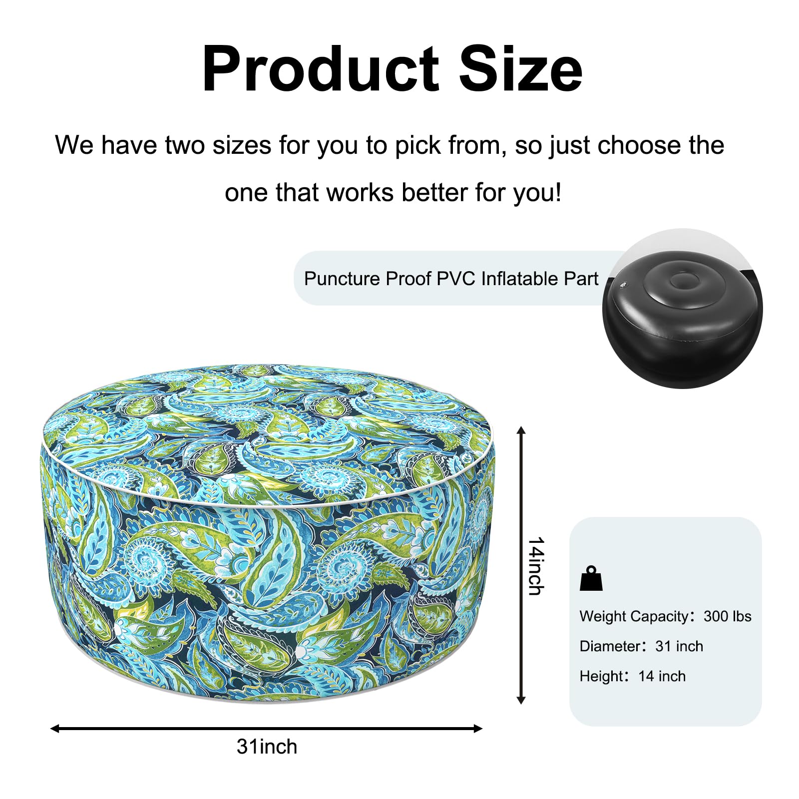 Inflatable Ottoman Stool - 31