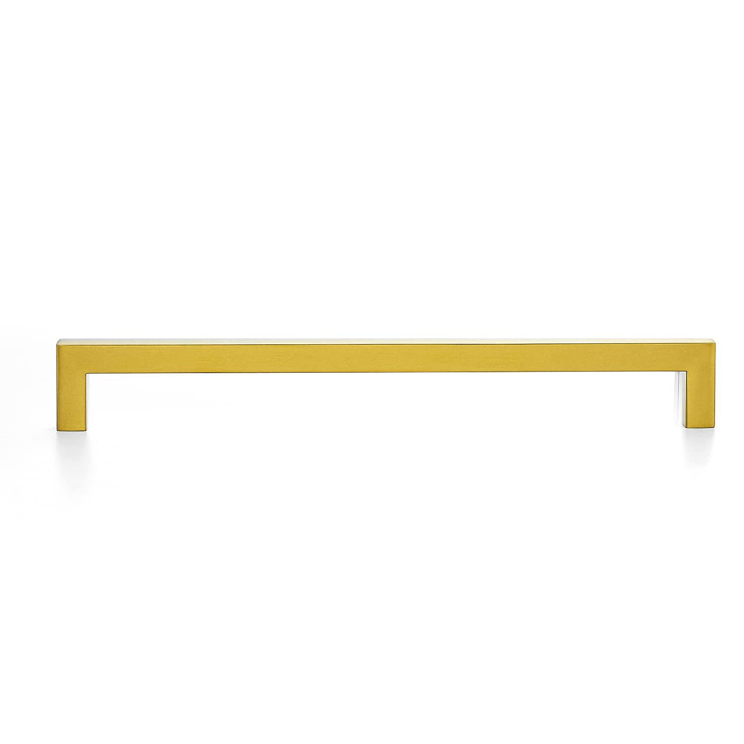 Ravinte 5-Pack 10 Inch Square Cabinet Handles - Brushed Brass Drawer Pulls for Kitchen Cabinets & Cupboards | Durable Cabinet Hardware for Modern Home, Office & RV Use