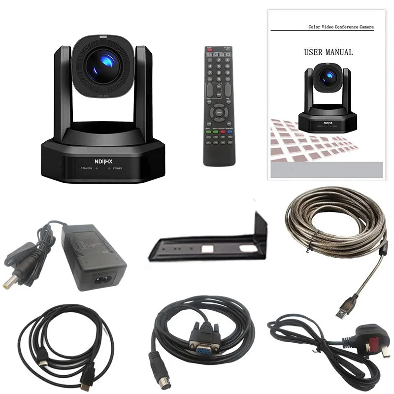 NDI 20X PTZ Camera - Professional 4K Video Conference & Live Streaming Camera with 20X Optical Zoom, Auto Tracking, PoE+ Support for Church, Studio, Classroom & Event Broadcasting