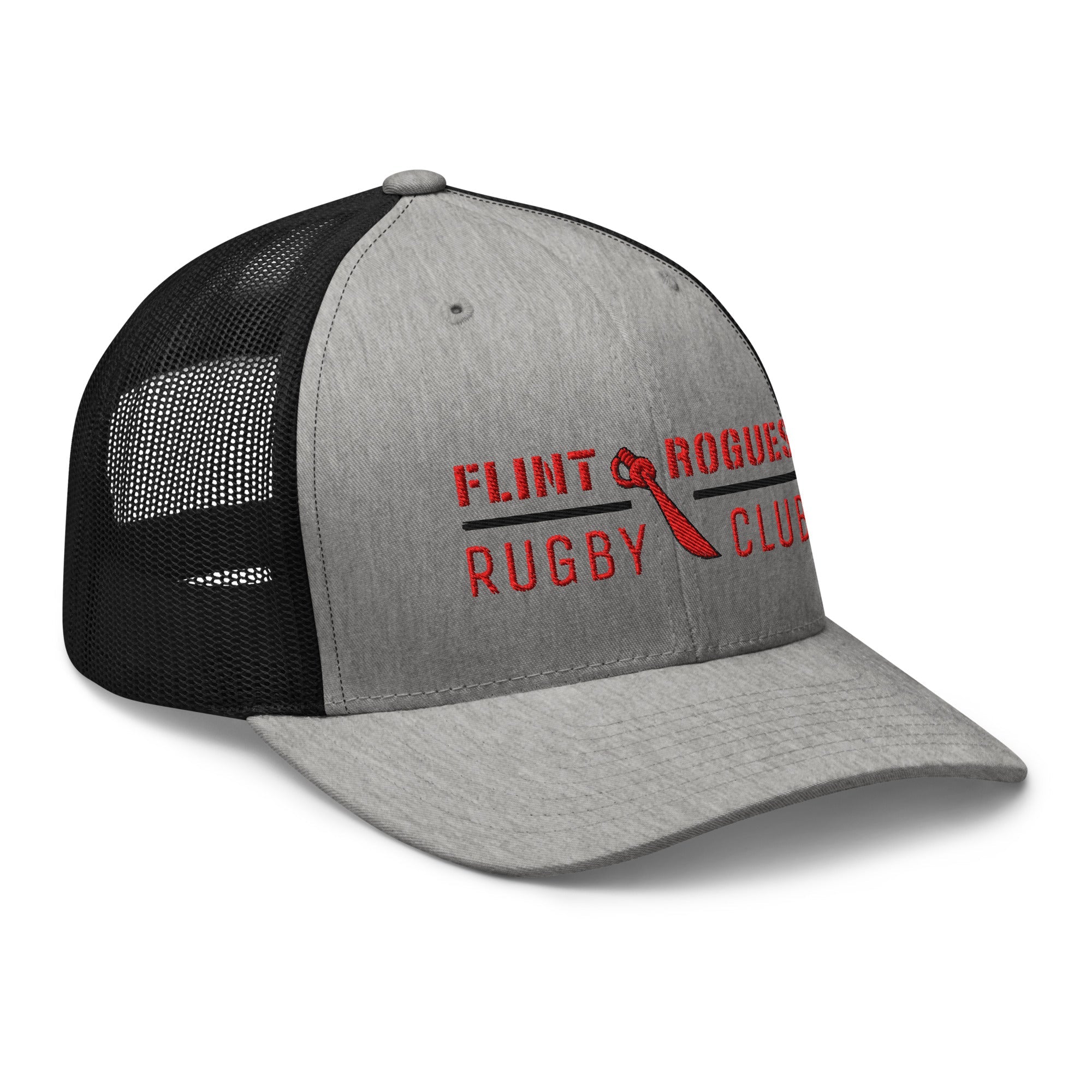 Flint Rogues RFC Vintage Retro Trucker Baseball Cap - Stylish Adjustable Snapback Hat for Men & Women - Perfect for Outdoor, Sports, and Casual Wear