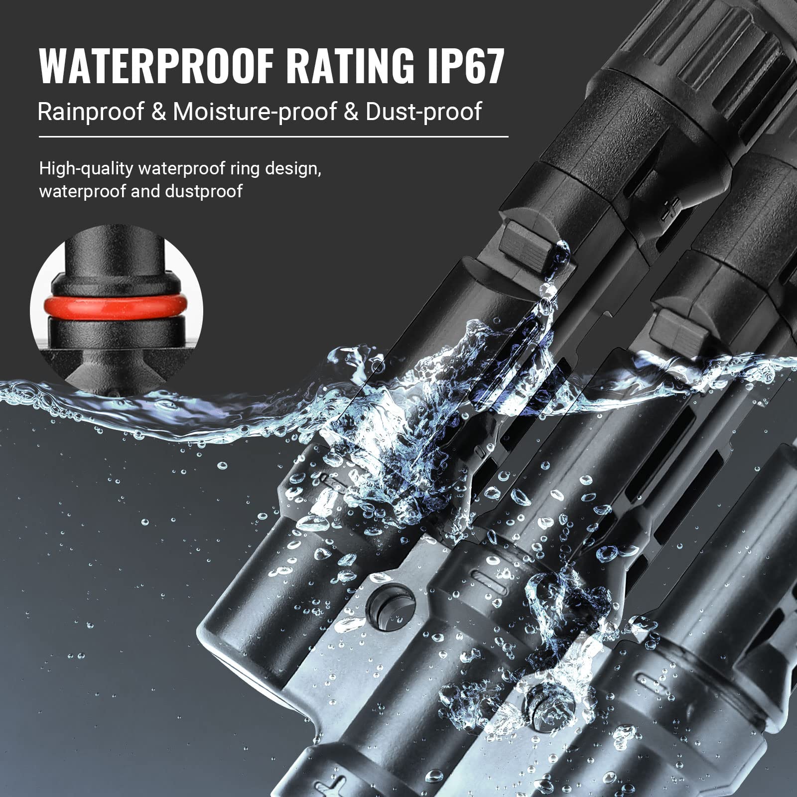 4-in-1 Waterproof T Branch Solar PV Panel Connector - Male & Female MC4 Cable Connectors for Solar Panel Wiring & Parallel Connections - Ideal for RV, Off-Grid & Home Solar Systems