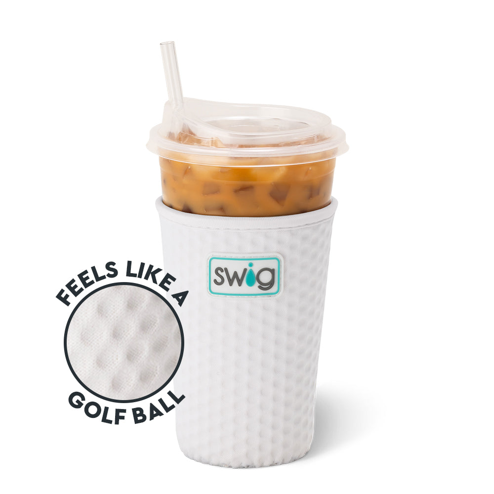 Premium Golf Ball Design Medium Iced Cup Coolie - Insulated Can Holder for Golf Outings, Beach Trips & Outdoor Parties