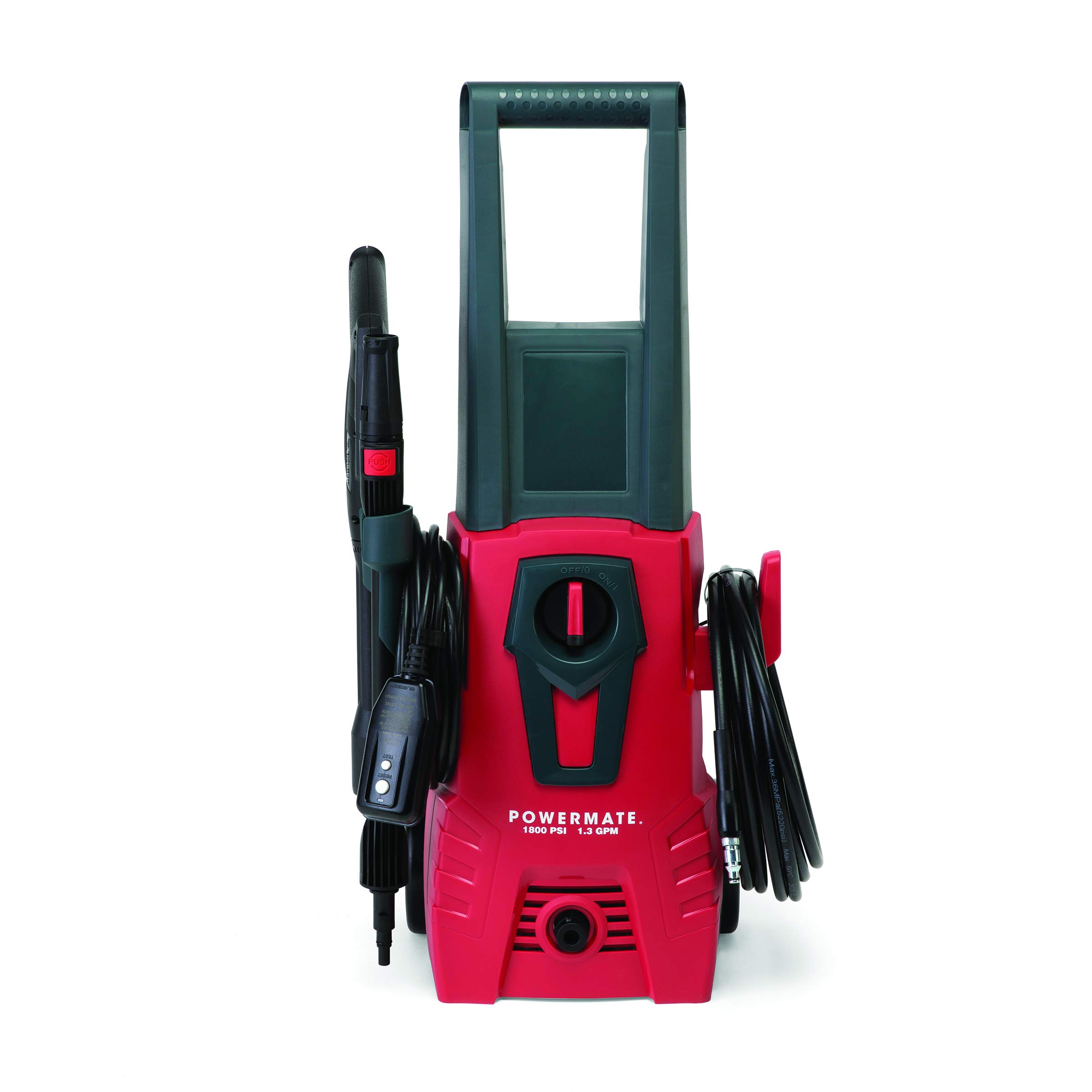 Powermate 1800 PSI Electric Pressure Washer - High Power Cleaner for Driveways, Decks, Patios & Outdoor Surfaces - Ideal for Home & Car Washing