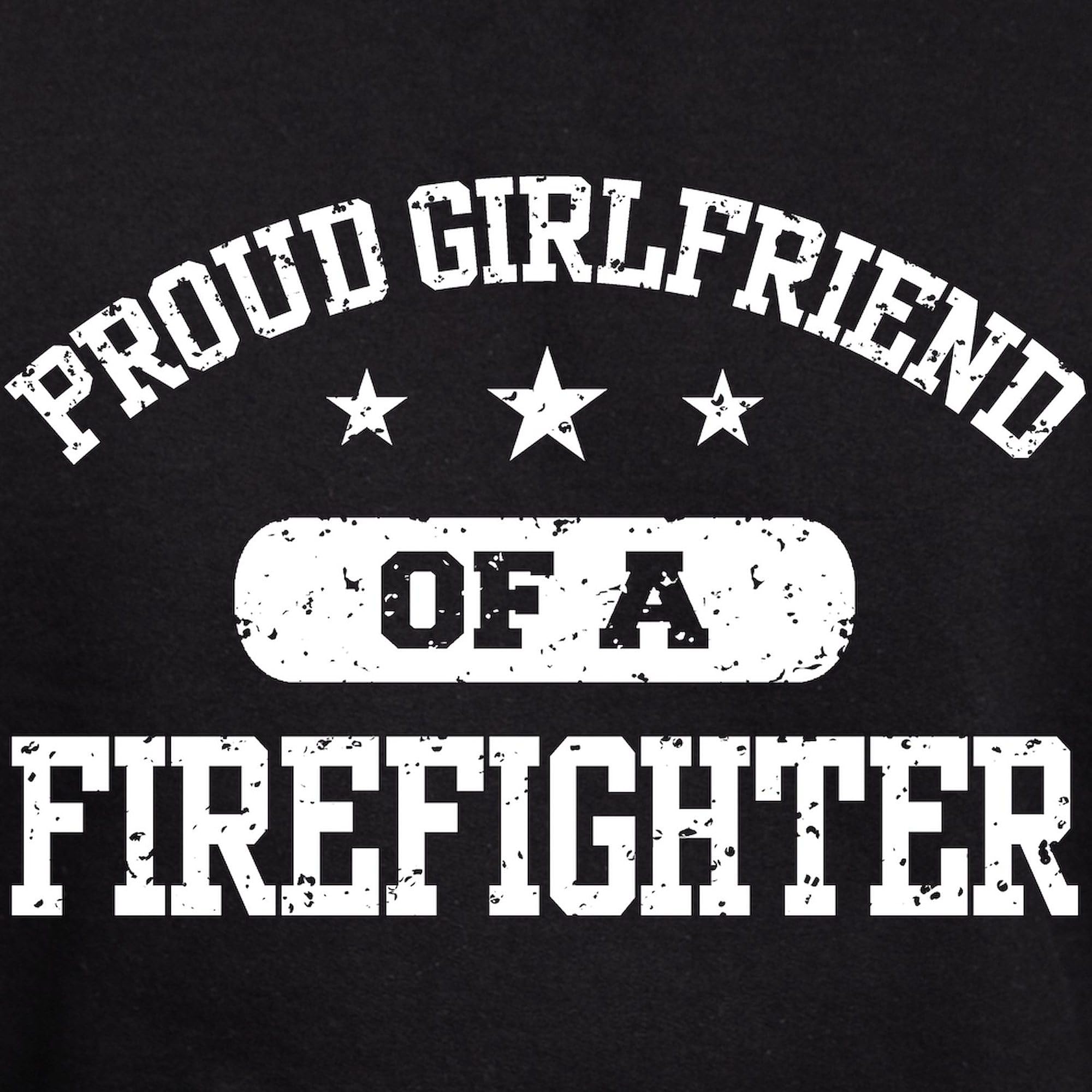 Proud Girlfriend of a Firefighter Hoodie - Men's Dark Regular Fit Pullover Sweatshirt | Comfortable & Stylish for Firefighter Supporters, Casual Wear & Outdoor Activities