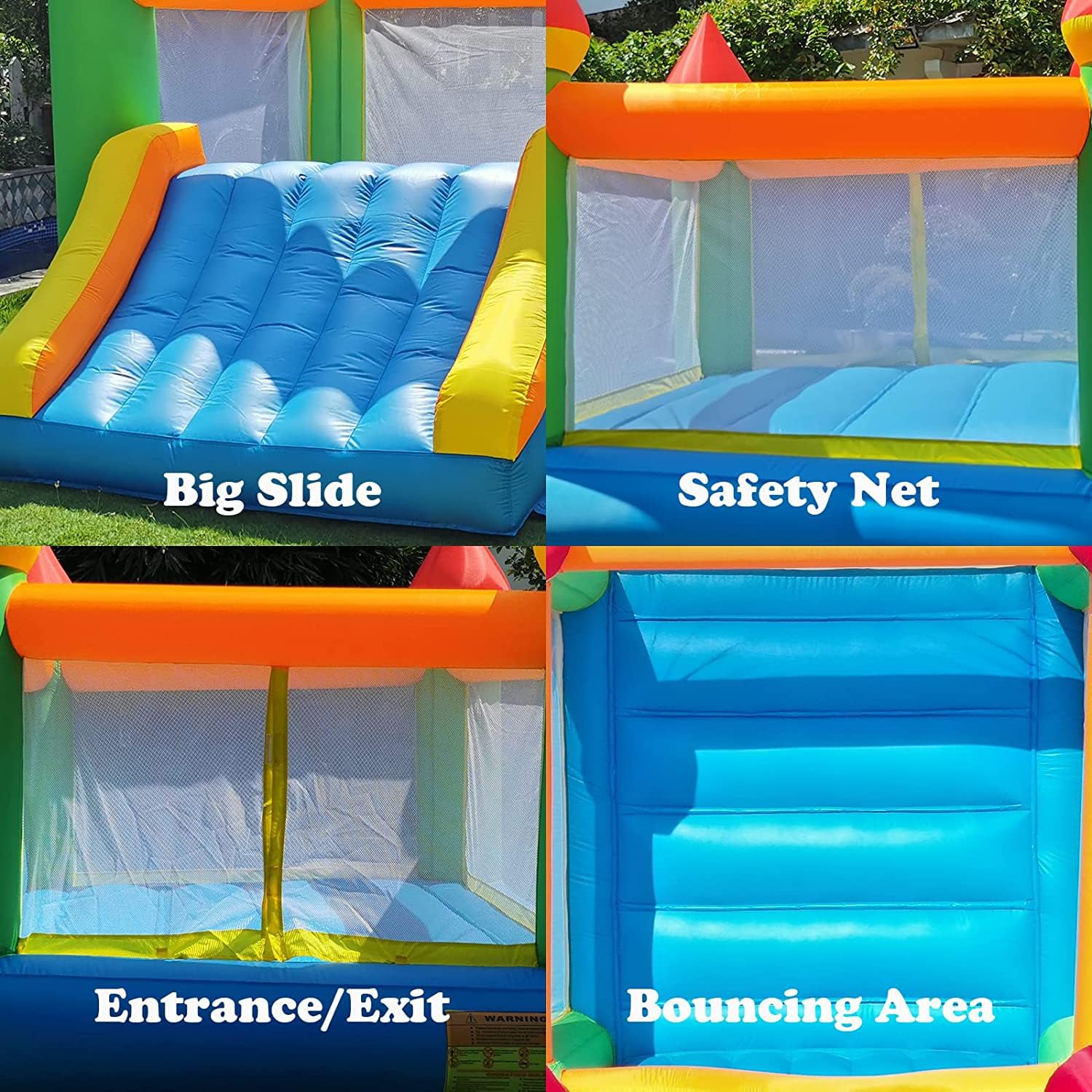 **YARD Inflatable Bounce House with Slide for Kids 5-12 | 12ft x 9ft x 8ft Bouncy Castle for Outdoor & Indoor Use | Jump House with Blower for Toddlers, Kids & Adults | Perfect for Backyard Parties, Birthday Celebrations & Family Gatherings**