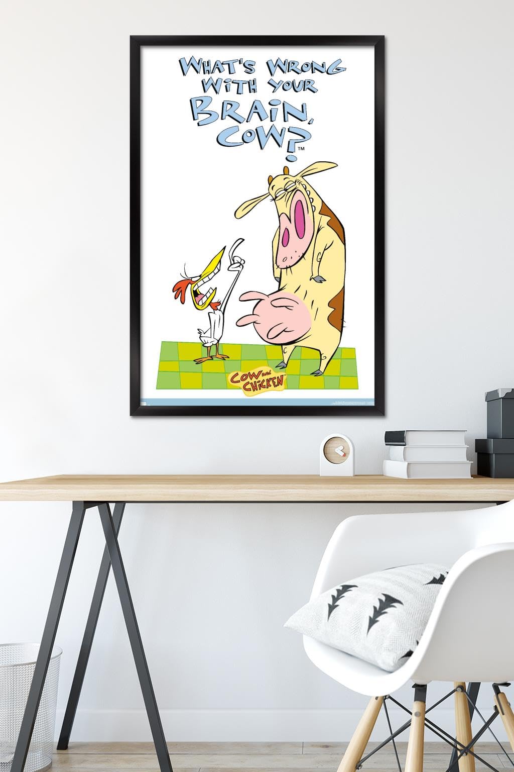 Trends International Cow and Chicken - Brain Wall Poster, 22.375