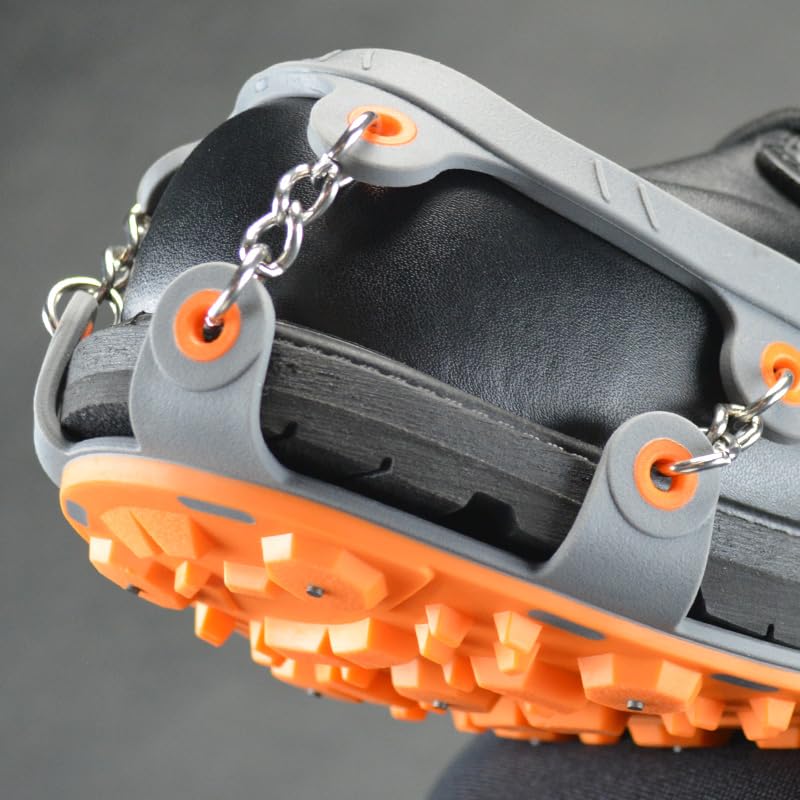 Ice Beast Low-Pro Heavy Duty Traction Cleats for Snow & Ice - Industrial Grade Non-Slip Ice Grippers for Walking, Hiking & Winter Safety