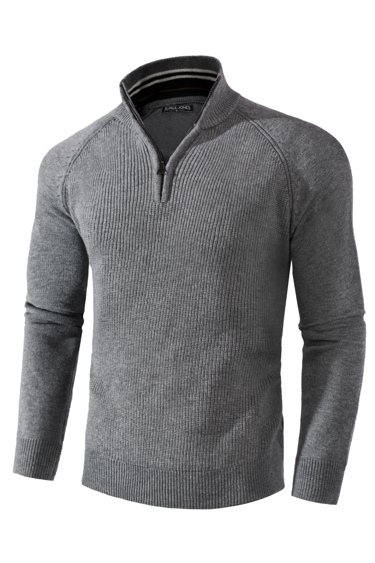 Paul Jones Men's Slim Fit Quarter Zip Sweater - Mock Neck Knit Pullover for Casual Wear | Perfect for Office, Golf & Fall Layering