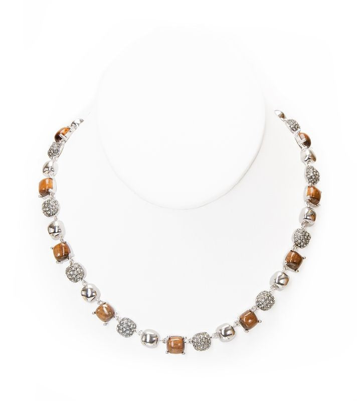Koa Wood Pave Square Necklace for Women - Elegant Handmade Jewelry Gift for Her - Perfect for Weddings, Anniversaries & Special Occasions
