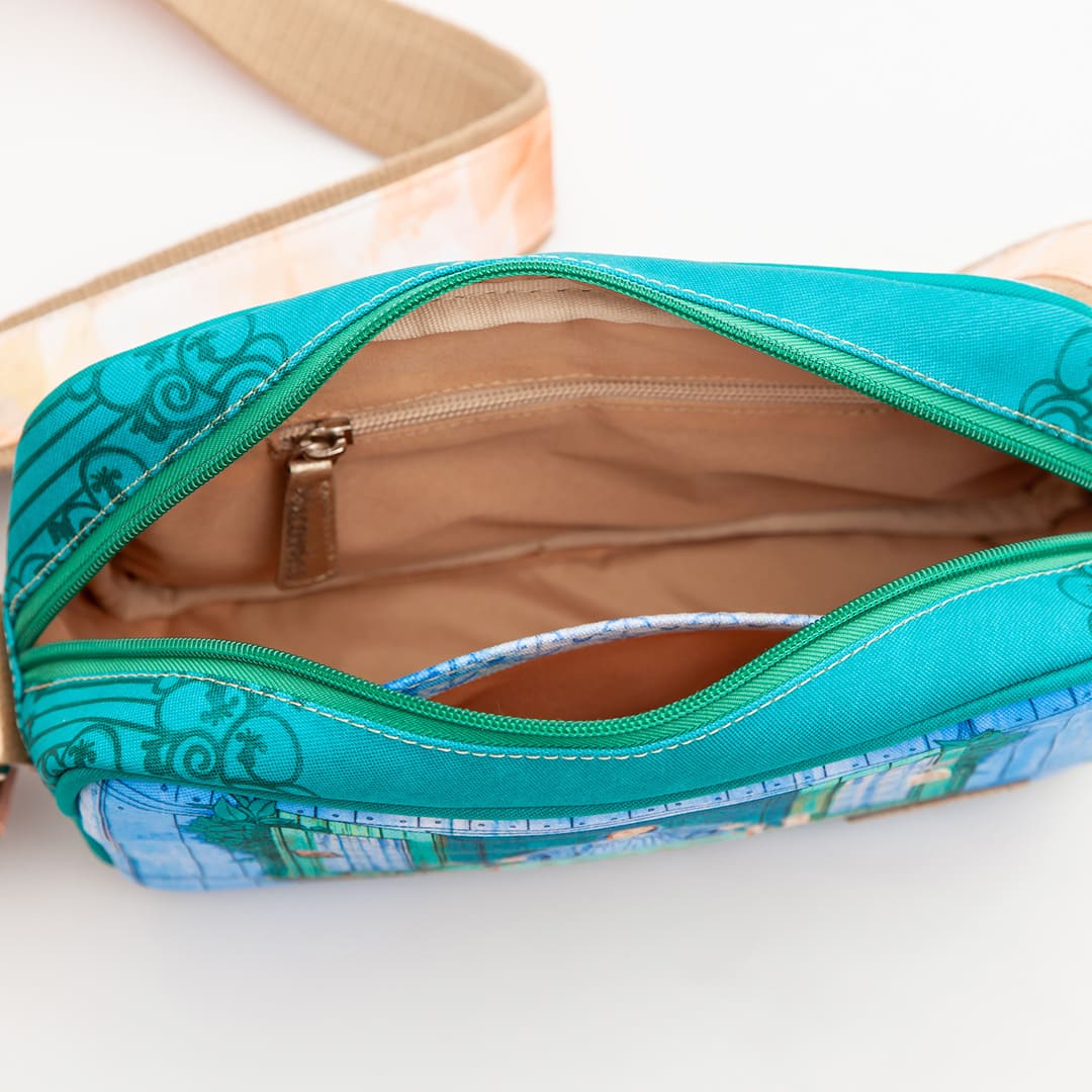 Handmade Turquoise Crochet Crossbody Bag - Boho Chic Macondas Style for Women - Perfect for Beach, Travel & Everyday Use