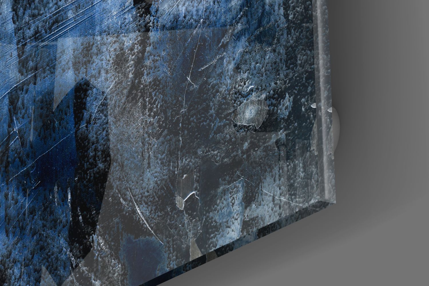 Abstract Black & Blue Wall Art Canvas Painting - Modern Home Decor for Living Room, Bedroom & Office - Perfect for Adding Stylish Elegance to Any Space
