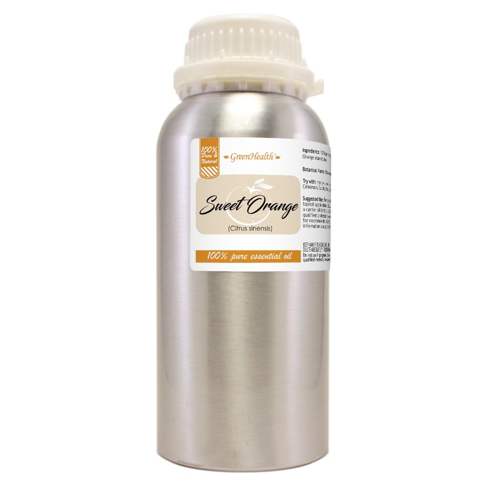 Pure Sweet Orange Essential Oil - 16 fl oz (473ml) - 100% Natural Therapeutic Grade - Aluminum Bottle for Freshness - Aromatherapy, Diffuser, Massage & DIY Skincare