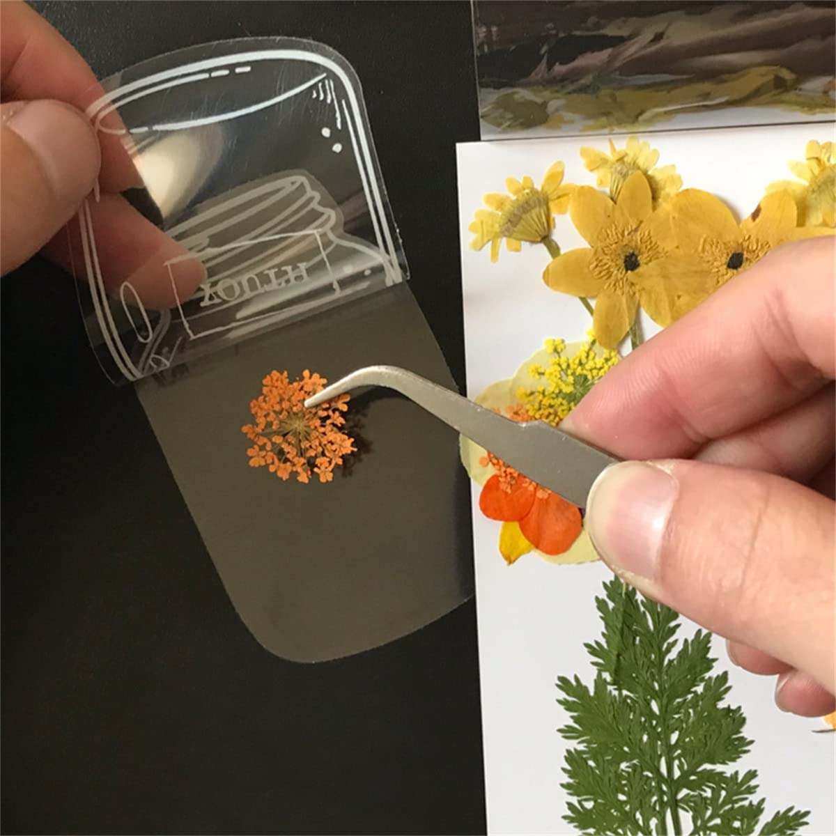 30 PCS Transparent Dried Flower Bookmarks for Books, Journals & Gifts - Handmade Floral Bookmark Set for Reading, DIY Crafts & Home Decor