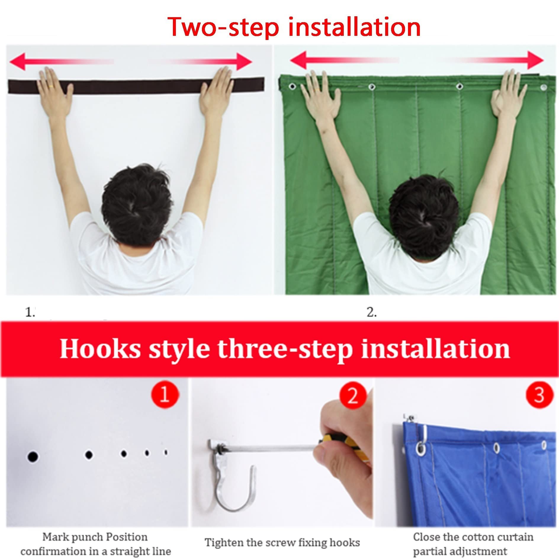 Soundproof Curtains for Doorway - Thermal Insulated Blackout Drapes, Winter Thickened Cotton Door Curtain with Windproof & Waterproof Oxford Fabric - Perfect for Dorm Rooms, Classrooms, Home Theaters & Noise Reduction