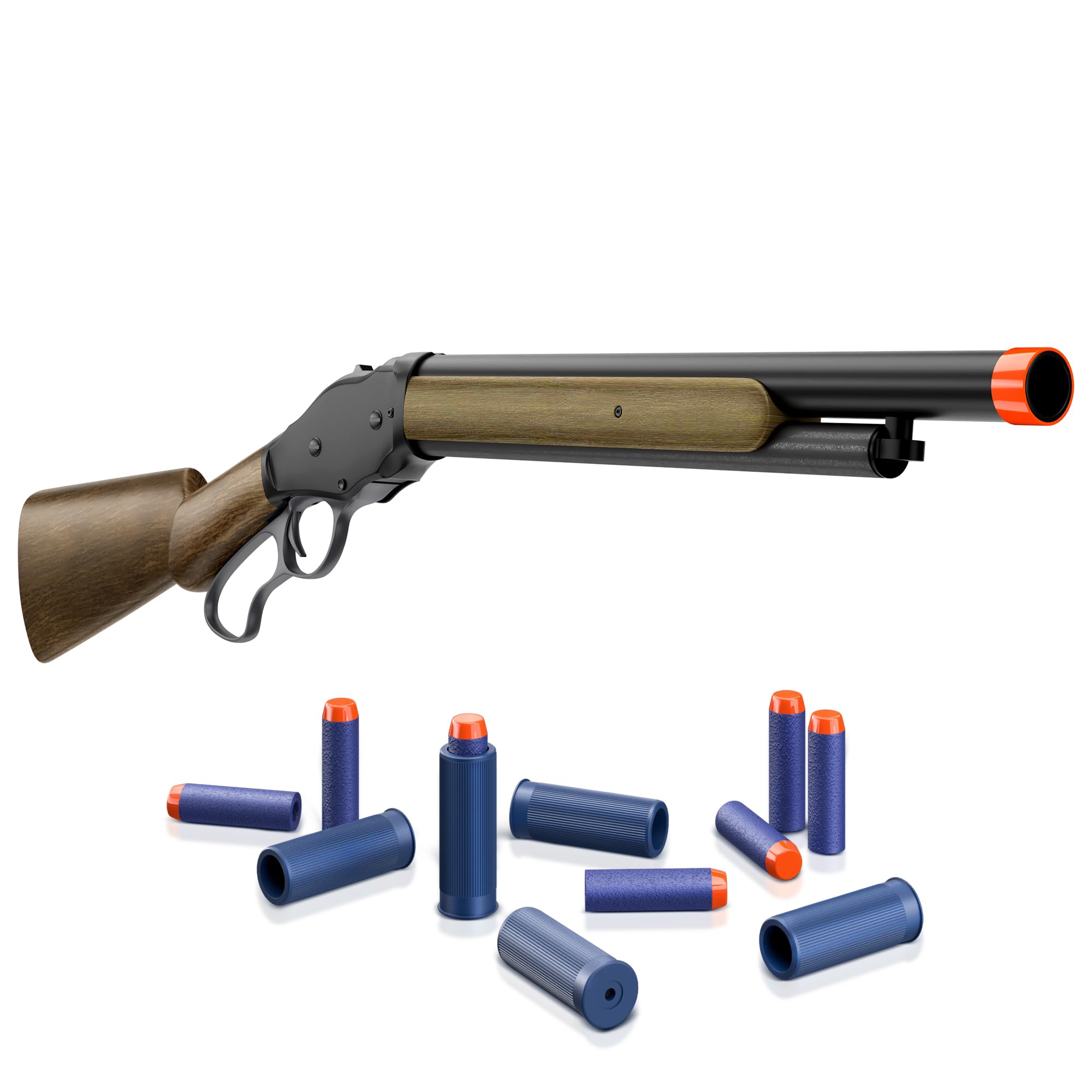 Shell Ejecting Toy Shotgun with Soft Bullets - Lever Action Design for Kids & Adults 14+ - Perfect for Outdoor Play, Nerf Battles & Target Practice
