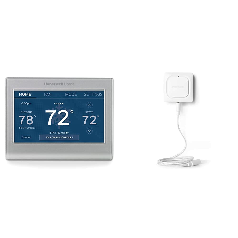 Honeywell Home Smart WiFi Thermostat & Water Leak Detector Kit - Remote Temperature Control & Flood Alert System for Home Security and Energy Savings | Compatible with Alexa & Google Assistant | Perfect for Smart Homes, Apartments, and Vacation Properties