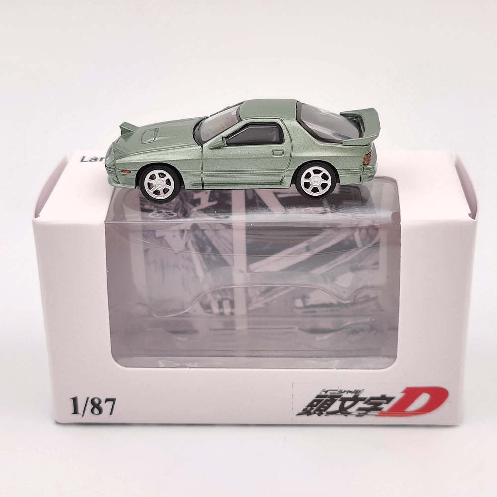 1/87 Scale Mazda FC3S Initial D Diecast Model Car - Collectible Miniature Vehicle for Hobbyists & Anime Fans | Perfect for Display, Gifts & Racing Enthusiasts