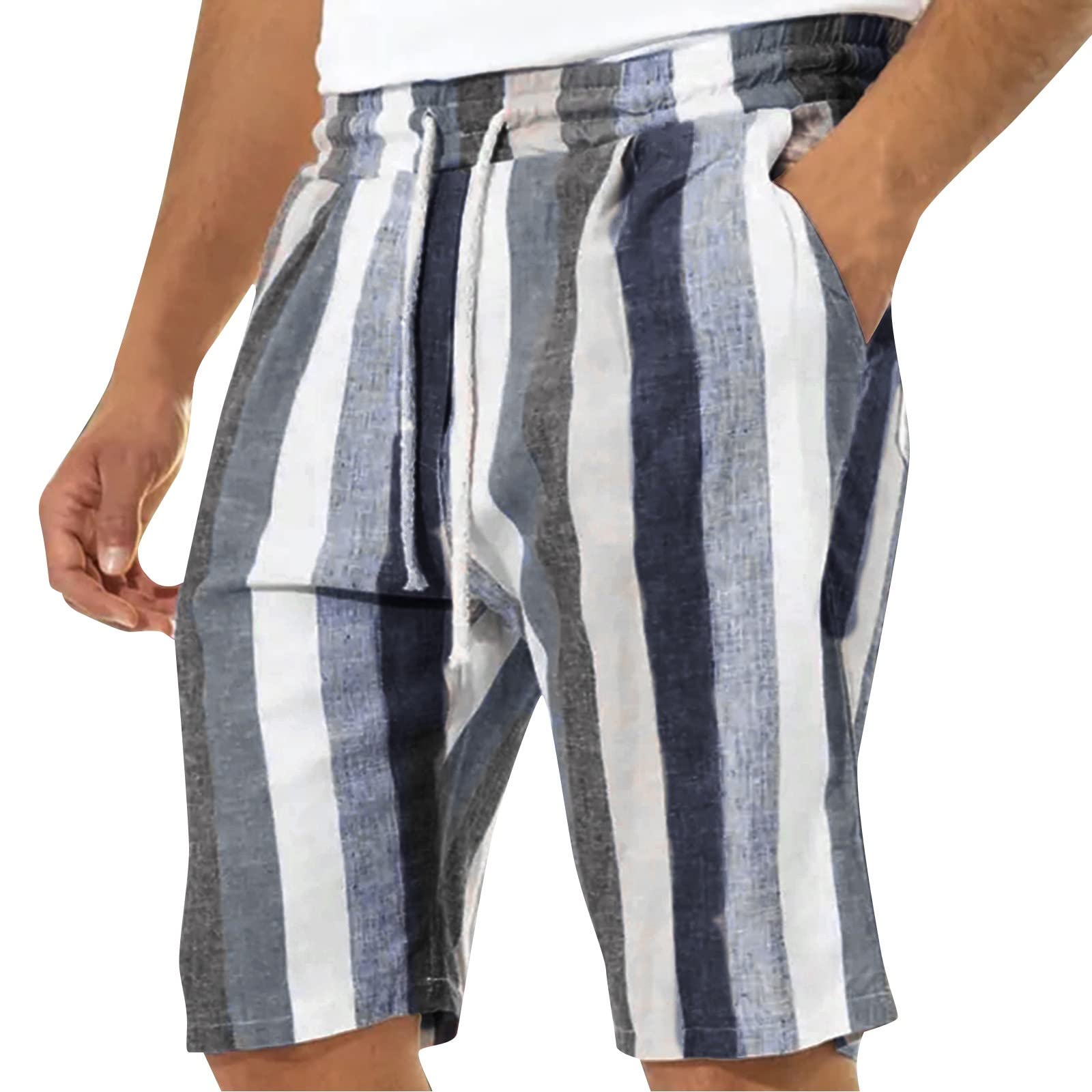 CAUYDY Men's Workout Shorts - Linen Stretch Running Shorts for Jogging & Gym | Summer 2023 Activewear | Perfect for Training, Yoga & Outdoor Sports