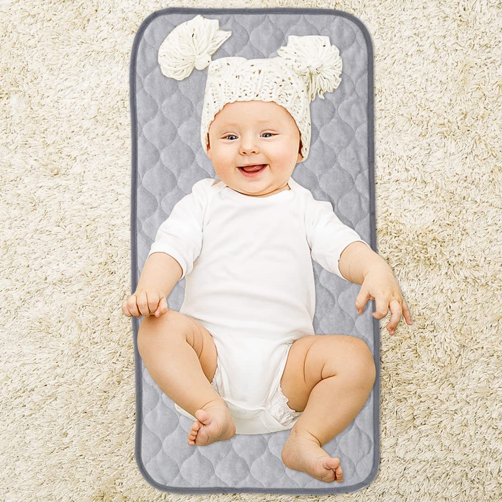 Soft Reusable Baby Diaper Changing Pad - High Absorbent Travel Underpads for Newborn & Infant - Perfect for On-the-Go Parents, Daycare & Home Use