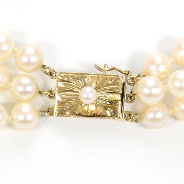 18K Yellow Gold Akoya Pearl Necklace for Women - Elegant 7-8mm Cultured Saltwater Pearl Jewelry - Perfect for Weddings, Anniversaries & Special Occasions